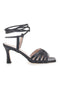 Schwarze Schnürsandalen mit Pittarello Glam-Absatz 3626