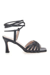Sandali Lace-Up Neri con Tacco Pittarello Glam 3626