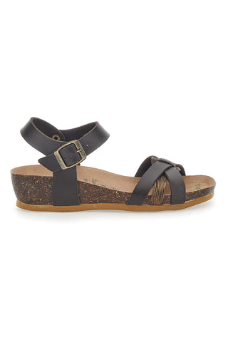 Schwarze Riemchensandalen Bio Up 22307