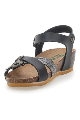 Sandalen mit schwarzen Schnallen Bio Up 22310