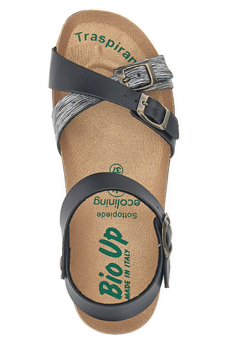 Sandalen mit schwarzen Schnallen Bio Up 22310