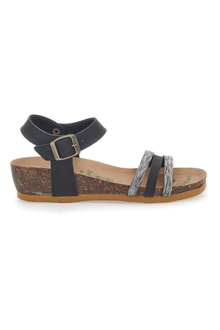 Schwarze Riemchensandalen Bio Up 22308