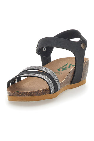Sandali con Cinturino Neri Bio Up 22308