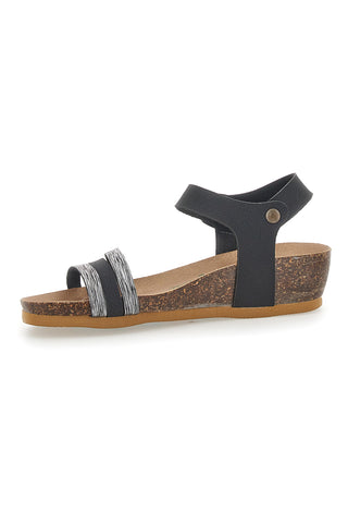 Sandali con Cinturino Neri Bio Up 22308