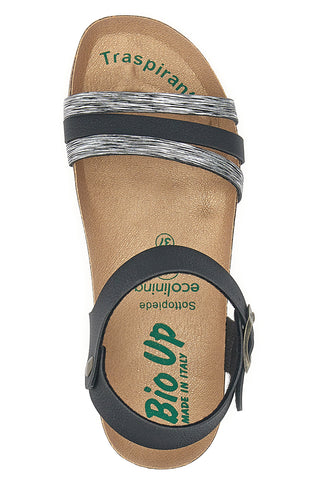 Sandali con Cinturino Neri Bio Up 22308