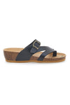 Schwarze Flip-Flops, hergestellt in Italien mit Natureform Bio Up 22706