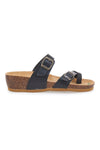 Schwarze Flip-Flops, hergestellt in Italien, mit Riemen Bio Up 22710