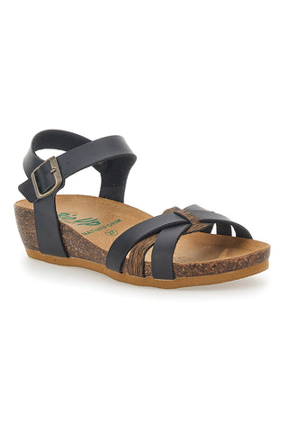 Sandali con Fibbie Neri Bio Up 22310