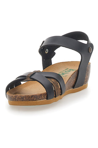 Sandali con Fibbie Neri Bio Up 22310