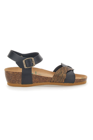 Schwarze Riemchensandalen Bio Up 22711