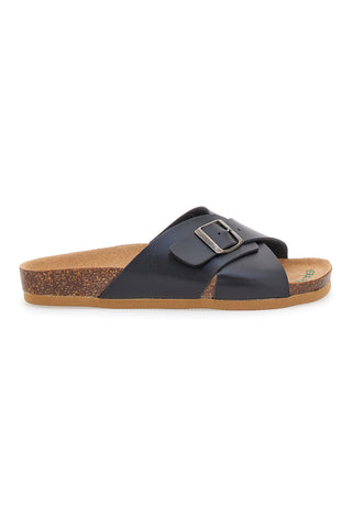 Schwarze Hausschuhe mit Plantarband Naturform Made in Italy Bio Up 26414