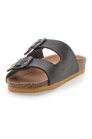 Braune Hausschuhe mit Schnalle Bio Up 25403
