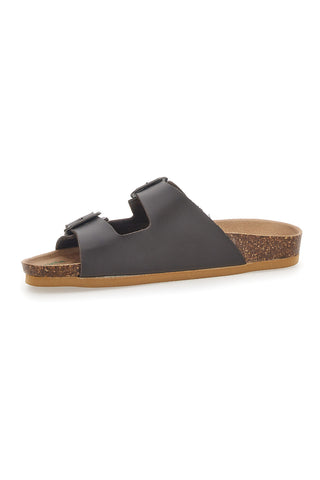 Braune Hausschuhe mit Schnalle Bio Up 25403