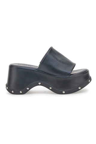 Ciabatte Platform Nere in Pelle Pittarello 5765
