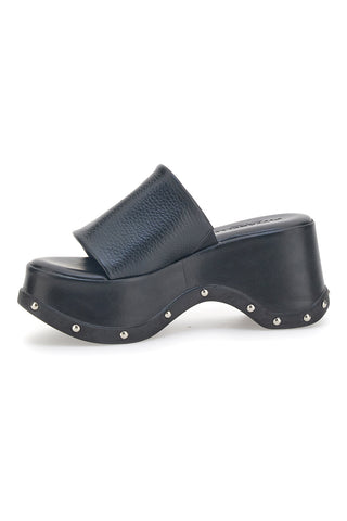 Ciabatte Platform Nere in Pelle Pittarello 5765