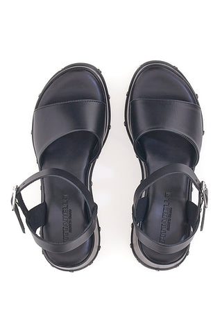 Sandali Platform Neri In Pelle Pittarello 5777