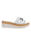 Ciabatte Bianche con Catenina Argento e Platform Pittarello Love 3456