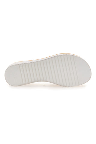 Ciabatte Bianche con Catenina Argento e Platform Pittarello Love 3456