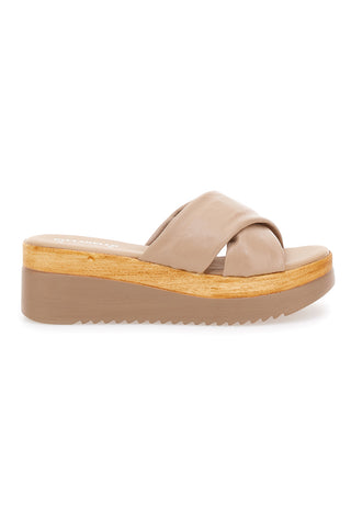 Beige Hausschuhe mit Plateau Pittarello Love 2974