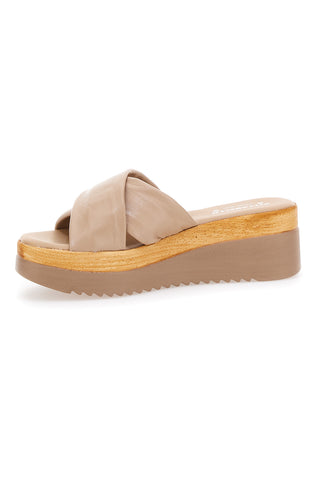 Beige Hausschuhe mit Plateau Pittarello Love 2974