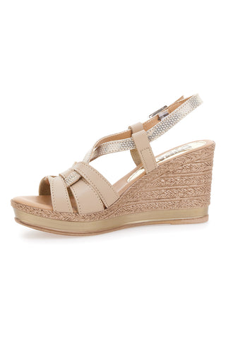 Sandali Nude Con Zeppa Prima Riga MK3126228
