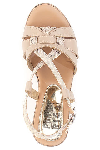 Sandali Nude Con Zeppa Prima Riga MK3126228