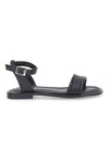Flache schwarze Sandalen mit verstellbarem Riemen im Pittarello-Look DC43877