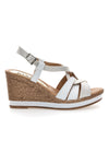 Sandali Bianchi Con Zeppa Prima Riga MK3226228