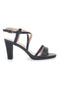 Schwarze First Lady-Sandalen mit Absatz 421