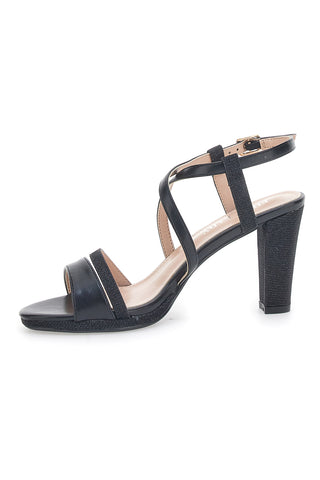 Schwarze First Lady-Sandalen mit Absatz 421