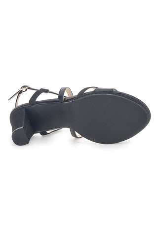 Schwarze First Lady-Sandalen mit Absatz 421