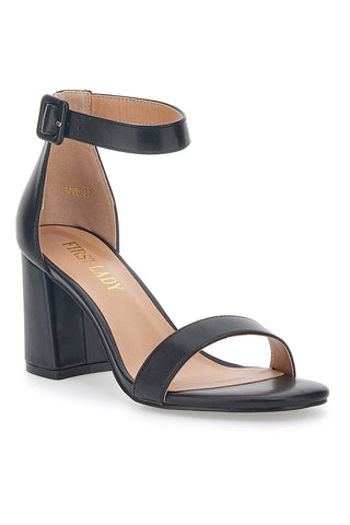 Schwarze First Lady-Sandalen mit Absatz 405