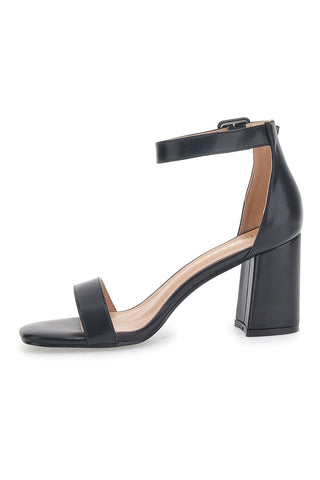 Schwarze First Lady-Sandalen mit Absatz 405