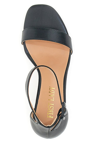 Schwarze First Lady-Sandalen mit Absatz 405