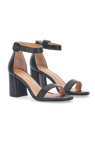 Schwarze First Lady-Sandalen mit Absatz 405
