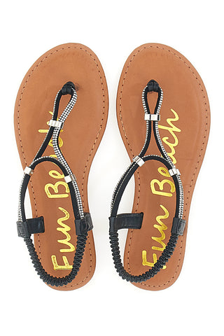 Sandali Infradito Neri da Donna Fun Beach 446
