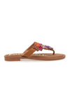 Braune Flip-Flops mit Perlen Fun Beach 468