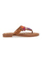 Braune Flip-Flops mit Perlen Fun Beach 468