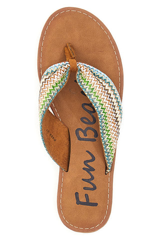 Mehrfarbige Flip-Flop-Hausschuhe Fun Beach 469