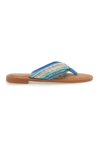 Fun Beach 469 Blaue Flip-Flop-Hausschuhe
