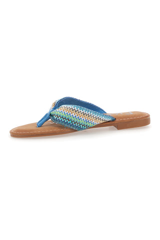 Fun Beach 469 Blaue Flip-Flop-Hausschuhe