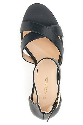 Schwarze Sandaletten Le Havre Paris 33678