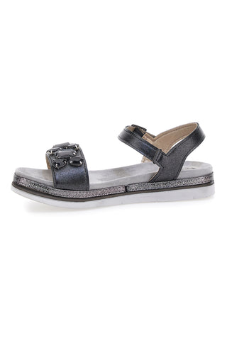 Sandali Nero Con Pietre Inblu 38 SA