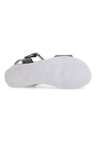 Schwarze Sandalen mit blauen Steinen 38 SA