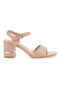 Nudefarbene Sandalen mit Absatz 7,5 cm, Café-Preis: 230688