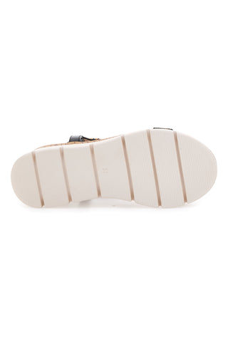Schwarze Sandalen mit Applikationen und Perlen The First 60785