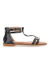 Sandali Neri Con Suola Flat The First 19467