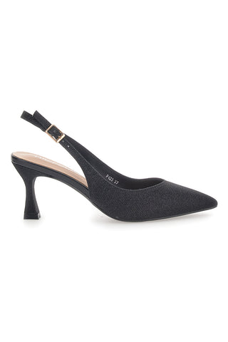Schwarze Pumps mit First Lady 423-Absatz