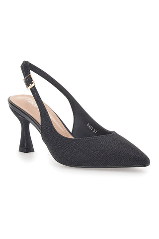 Schwarze Pumps mit First Lady 423-Absatz