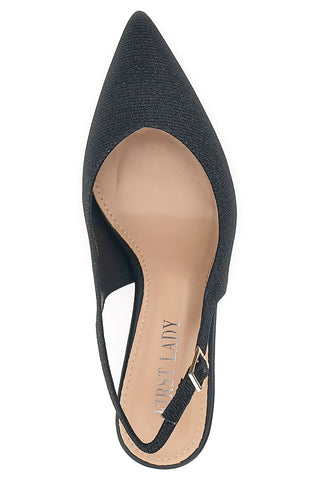 Schwarze Pumps mit First Lady 423-Absatz